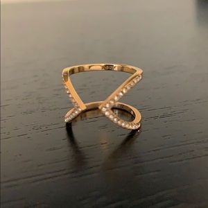 Michael Kors Gold Pave Ring